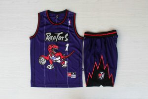 Maillot De Basket Toronto Raptors Engrener Retro Violet Short et Dragon Survetement